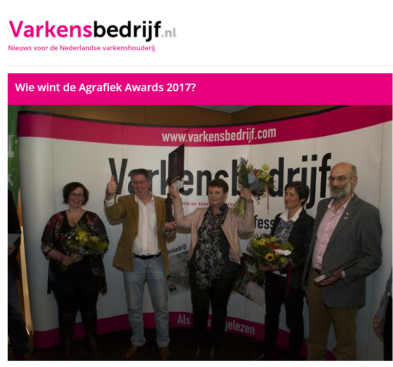 Agrafiek Awards 2017 - Varkensbedrijf.nl