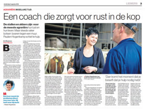De Gelderlander - Interview Paulien Hogenkamp - Agrarische Coach zorgt voor rust in de kop