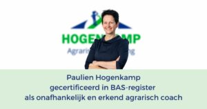 Agricoach Paulien Hogenkamp in BAS register