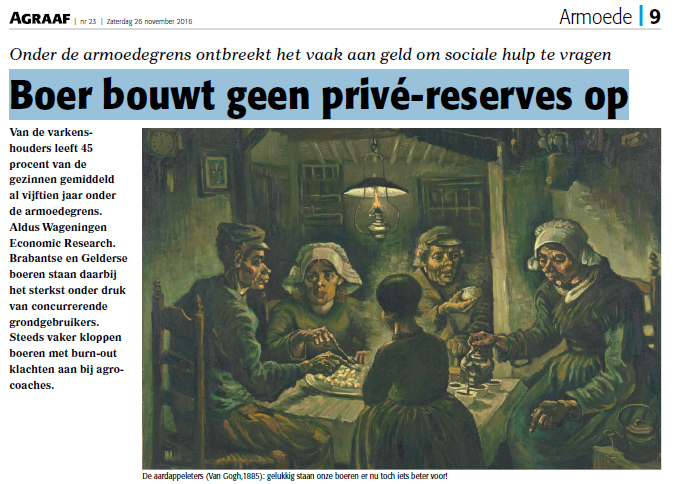 Artikel Agraaf: Boer bouwt geen prive-reserves op