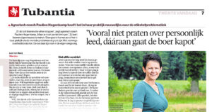 Interview agricoach Paulien Hogenkamp over mentale gevolgen van de stikstofproblematiek - Tubantia